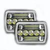 5x7 LED Headlight With Halo Amber White DRL