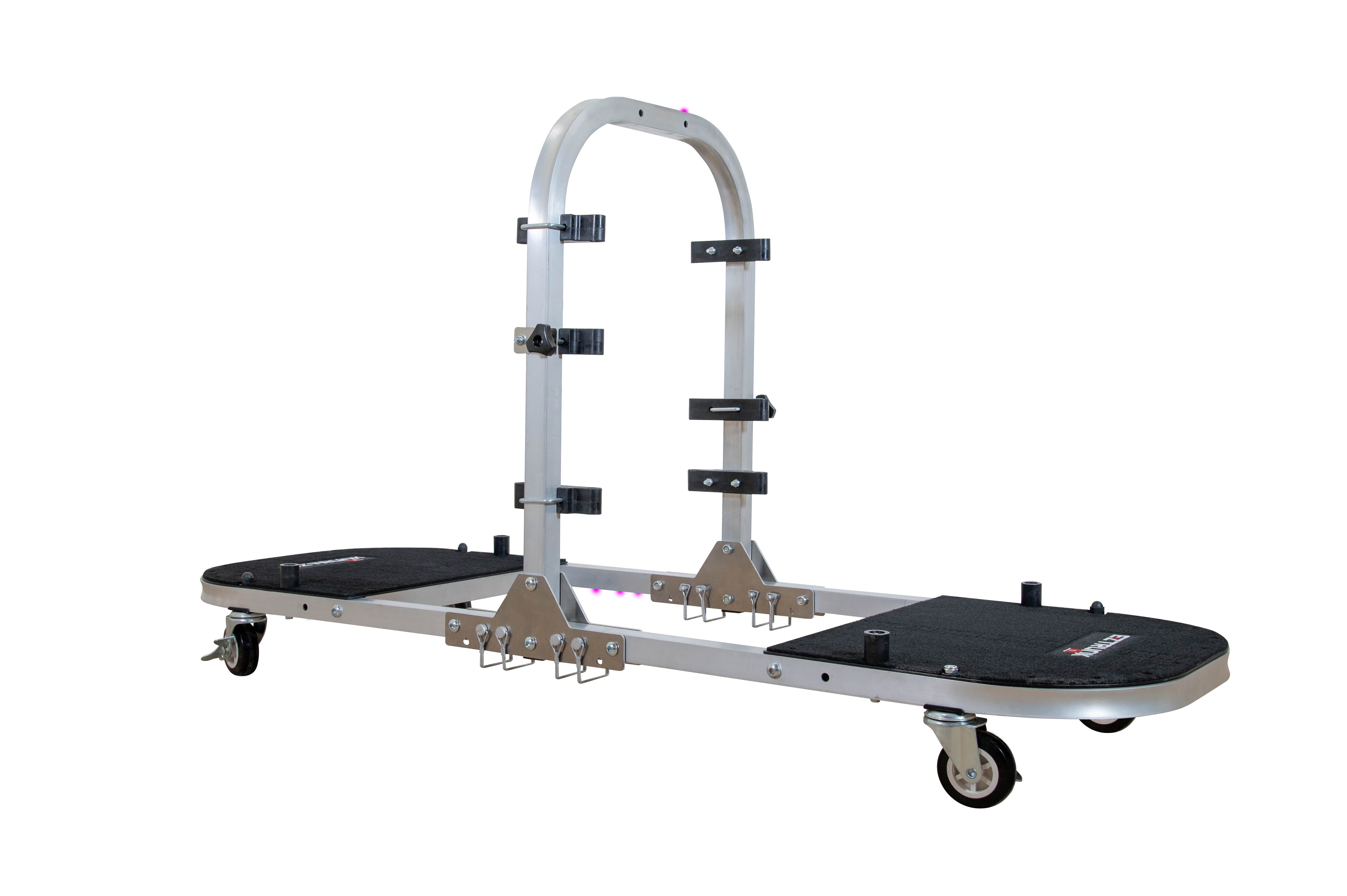 EZ4X4 Jeep 4 Door Aluminum Folding Rolling Door Cart - Storage Door Rack Holder Stand