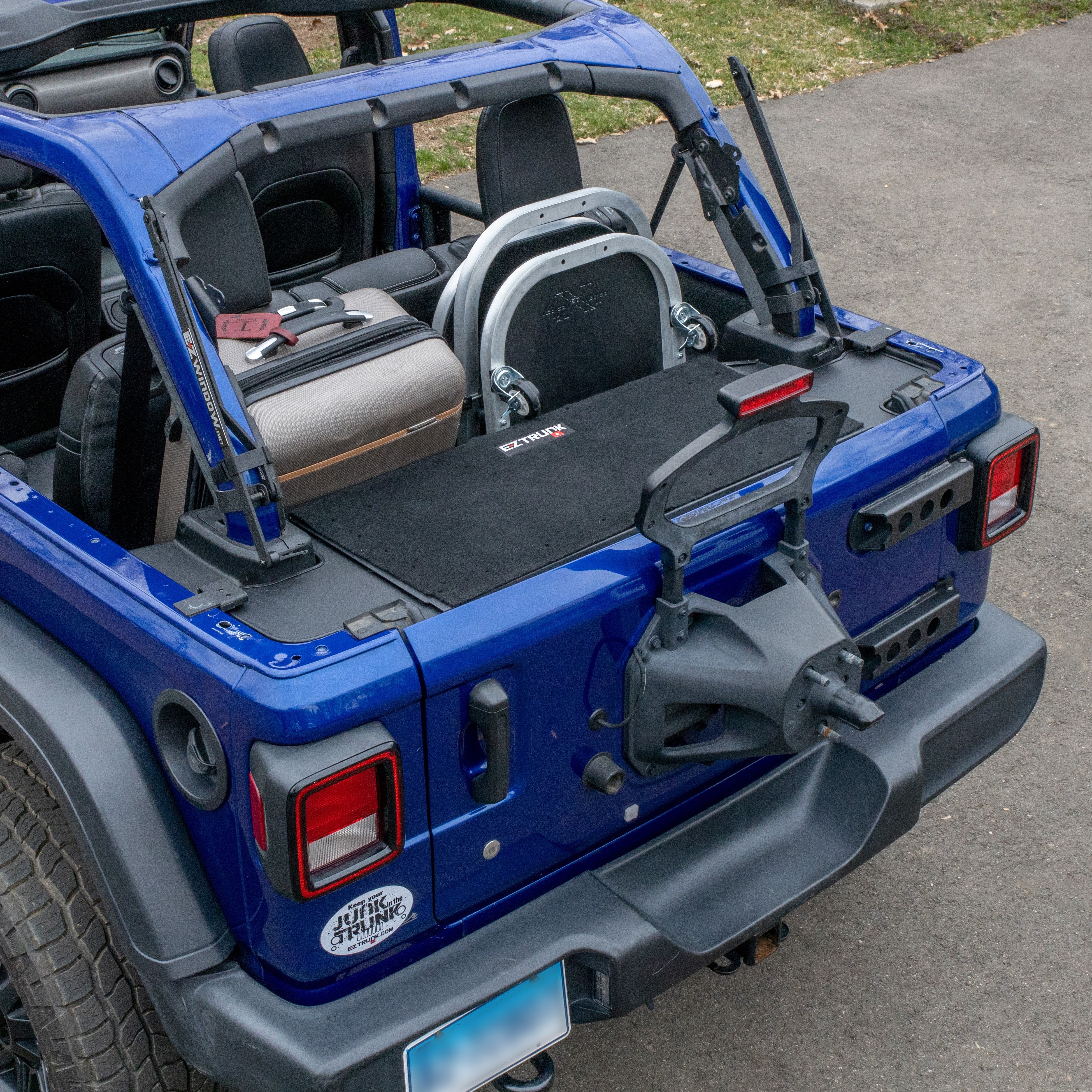 EZ4X4 Jeep 4 Door Aluminum Folding Rolling Door Cart - Storage Door Rack Holder Stand