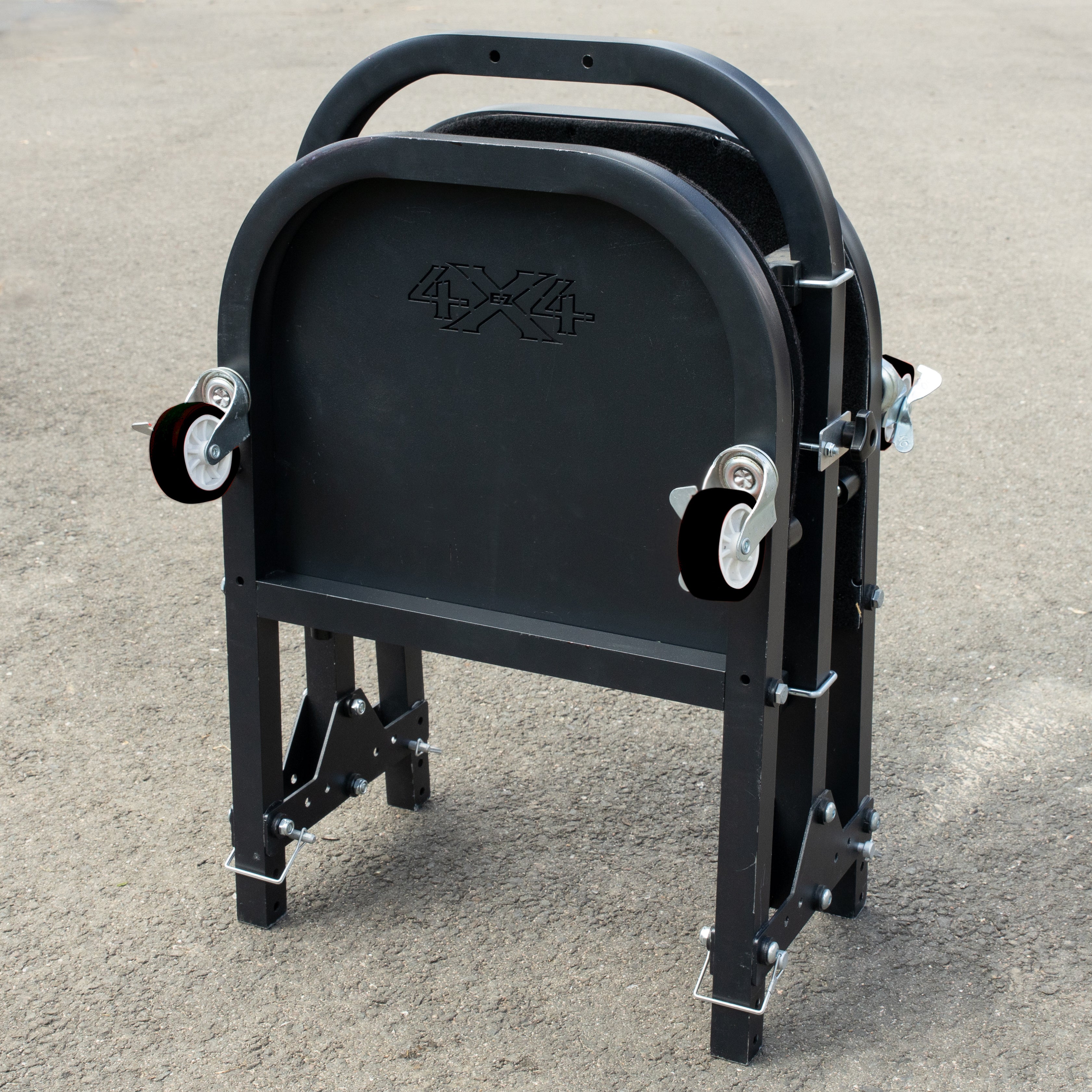 EZ4X4 Jeep 4 Door Aluminum Folding Rolling Door Cart - Storage Door Rack Holder Stand